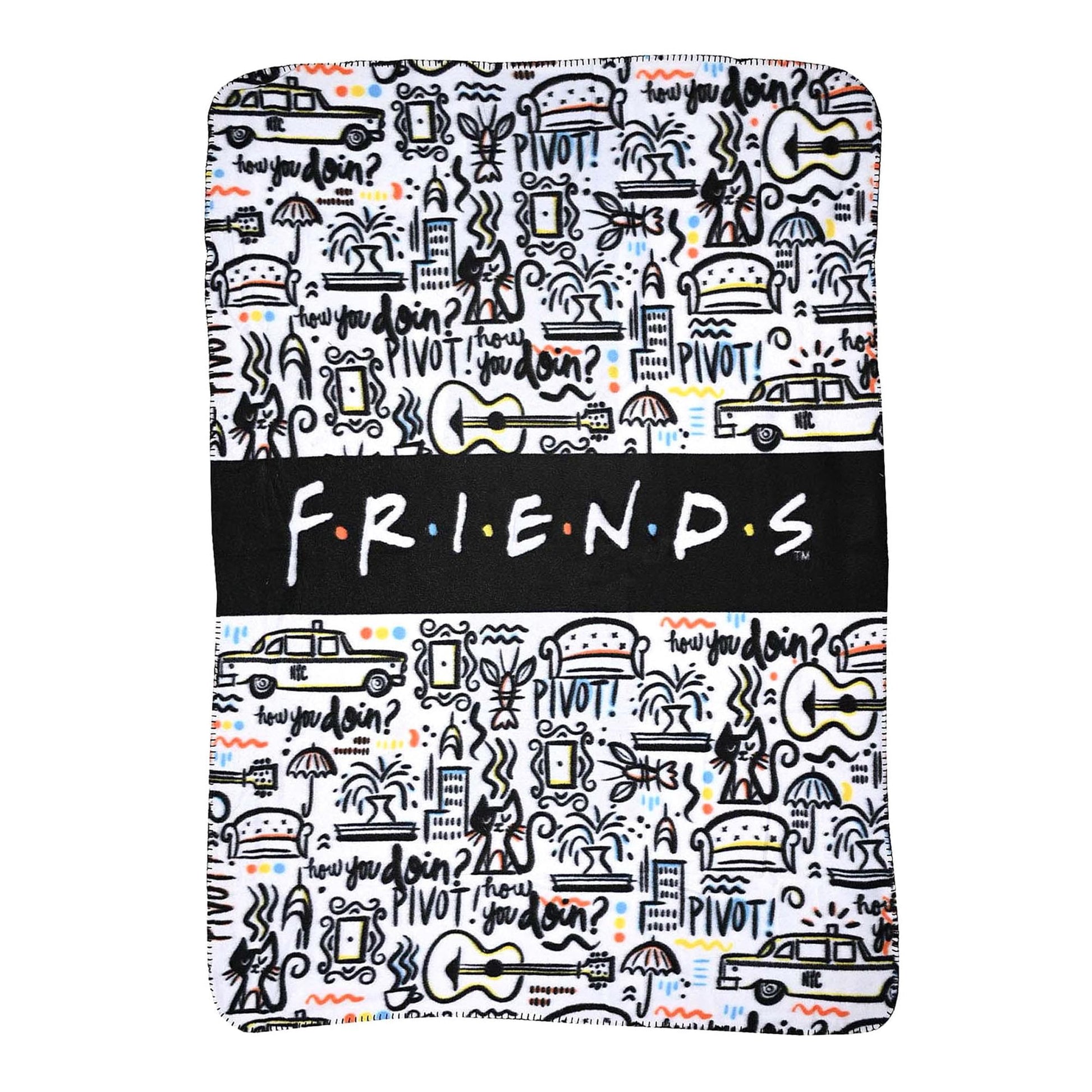 Friends Icons 45 x 60 Inch Fleece Throw Blanket