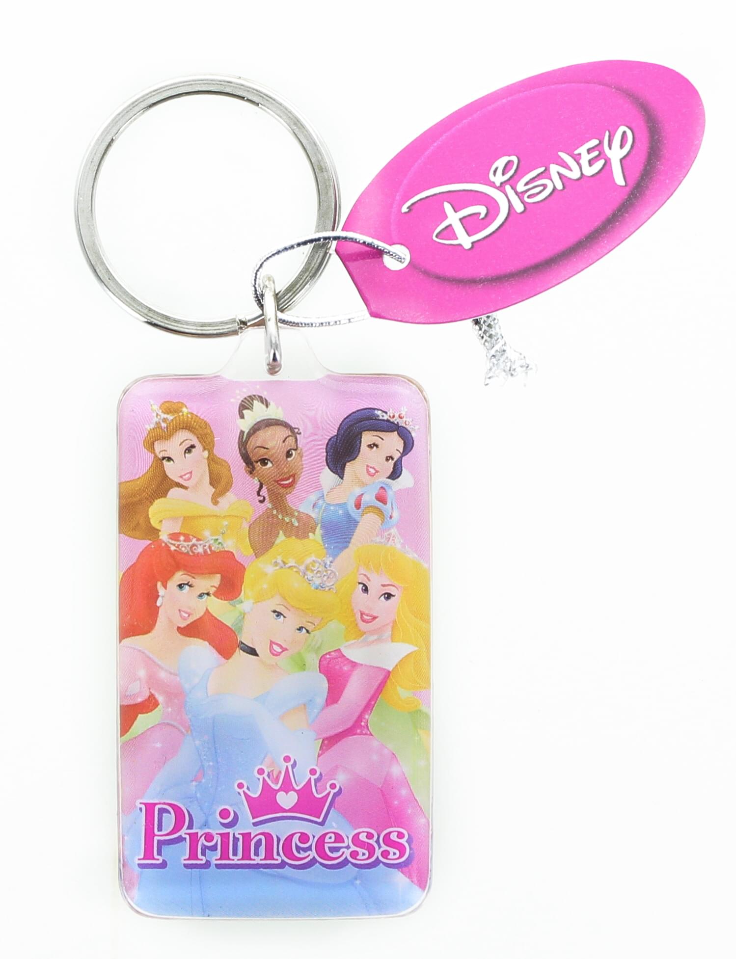 Disney Princess Rectangular Lucite Key Ring