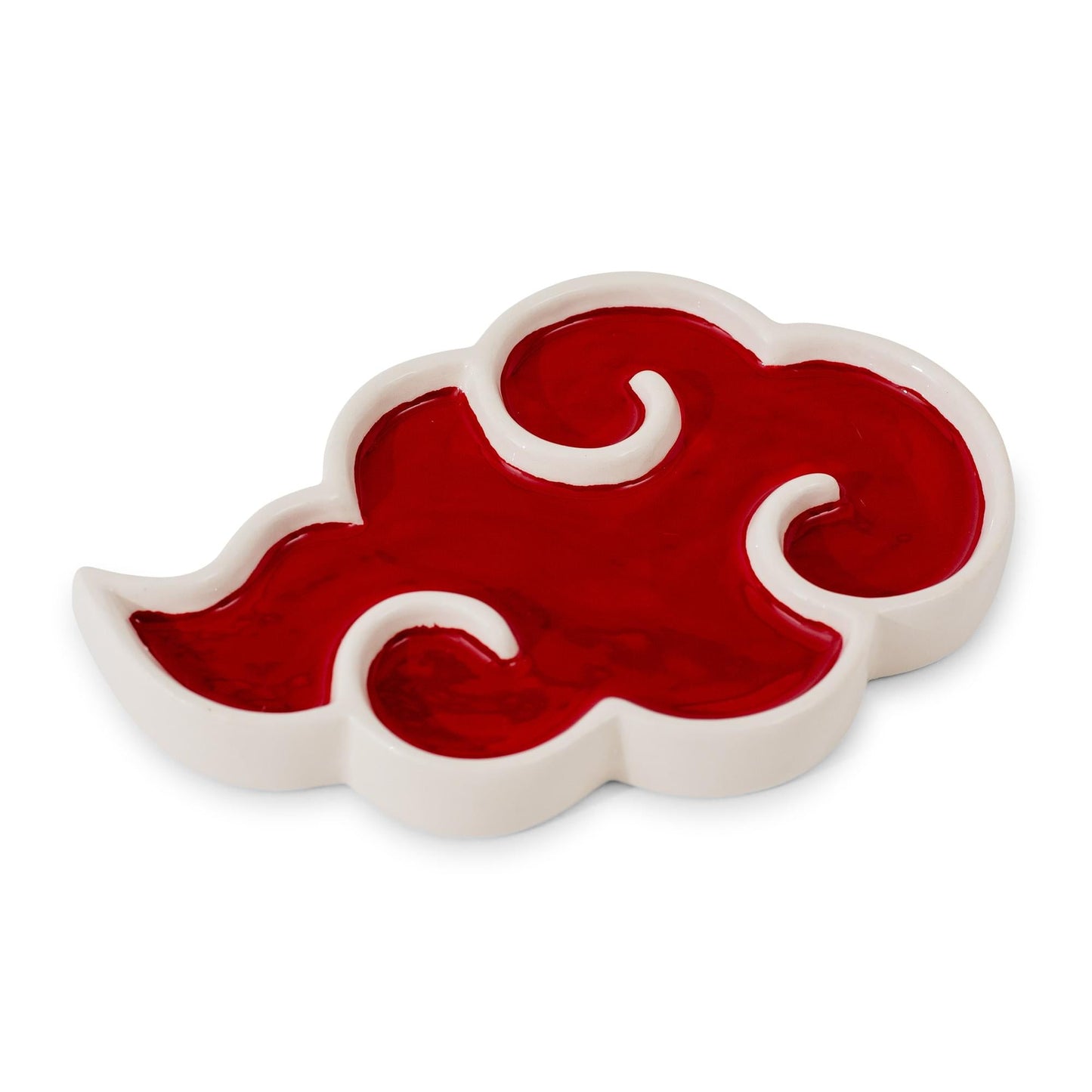 Naruto Shippuden Akatsuki Red Cloud Ceramic Trinket Tray Dish