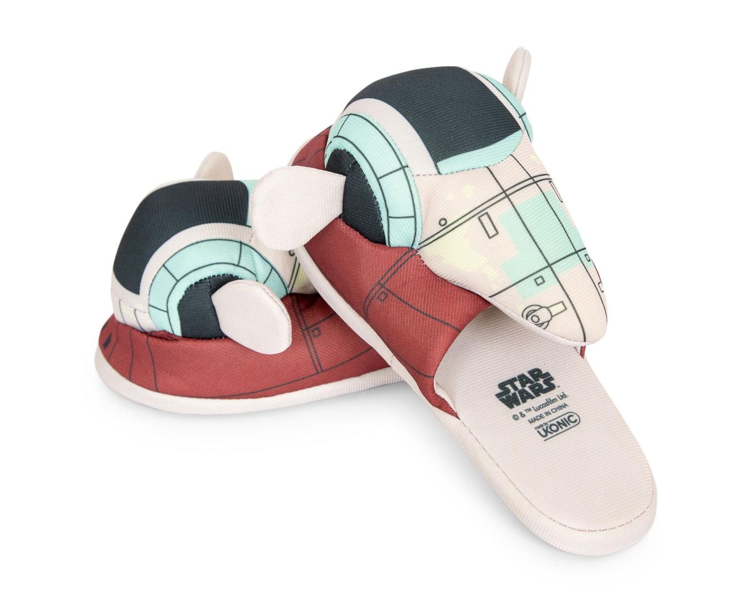 Star Wars Boba Fett Firespray Gunship Unisex Slippers for Adults | Mens 10