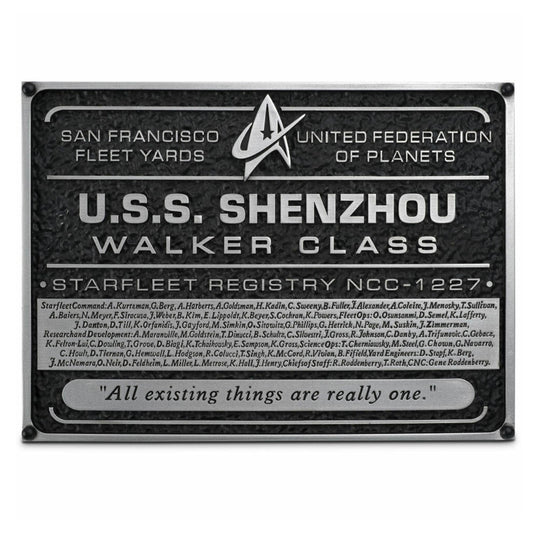 Eaglemoss Star Trek Discovery Shenzhou NC-1227 Dedication Plaque Replica