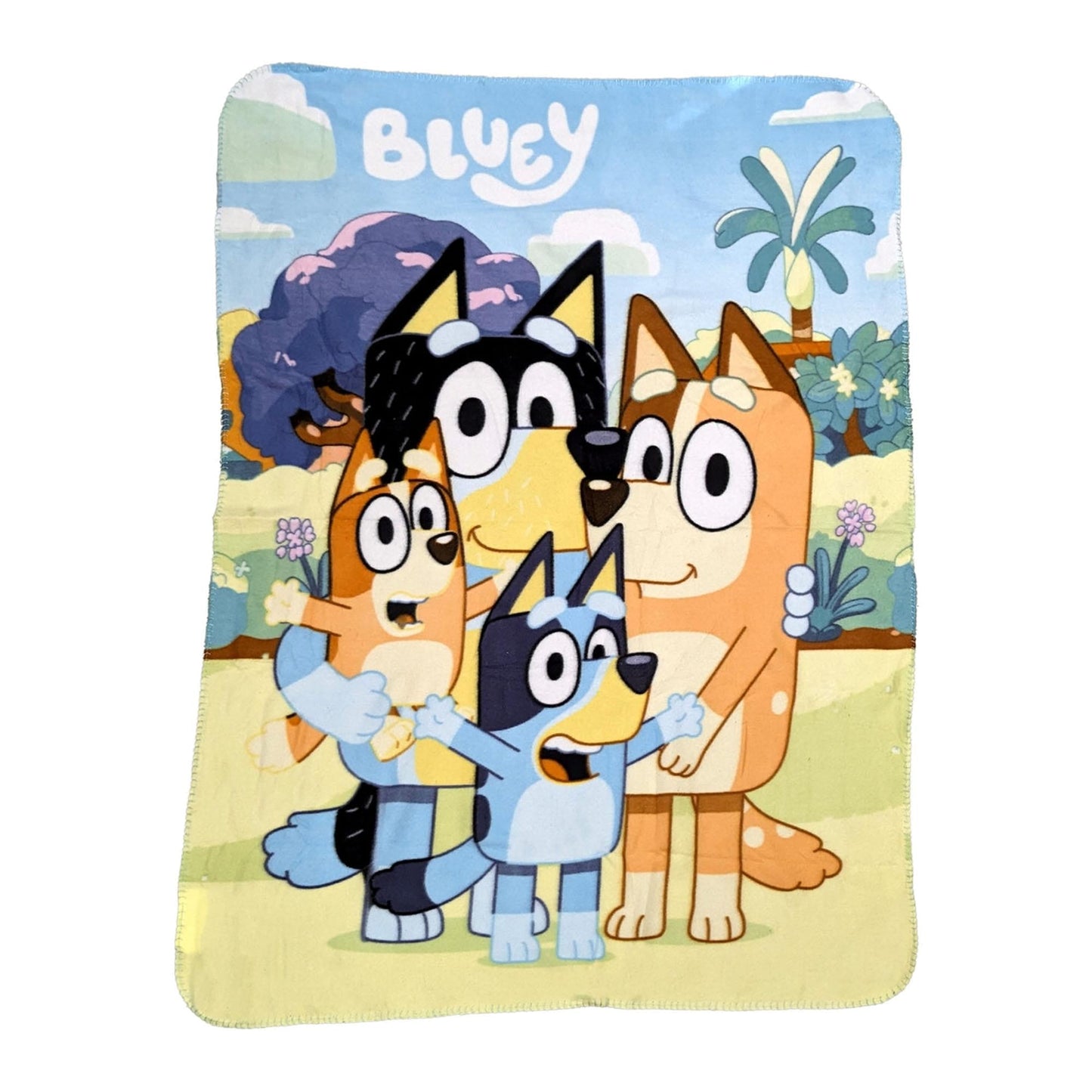 Bluey and Family 45 x 60 Inch Fleece Throw Blanket