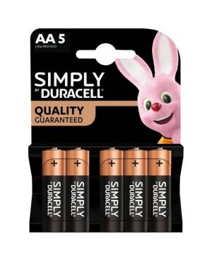 Duracell Batterie Stilo AA Simply LR6 MN1500 1Cnf/5pz