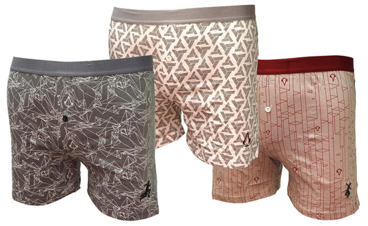 Assassins Creed Repeat Pattern Adult Cotton Boxer Shorts | Set of 3 | Medium