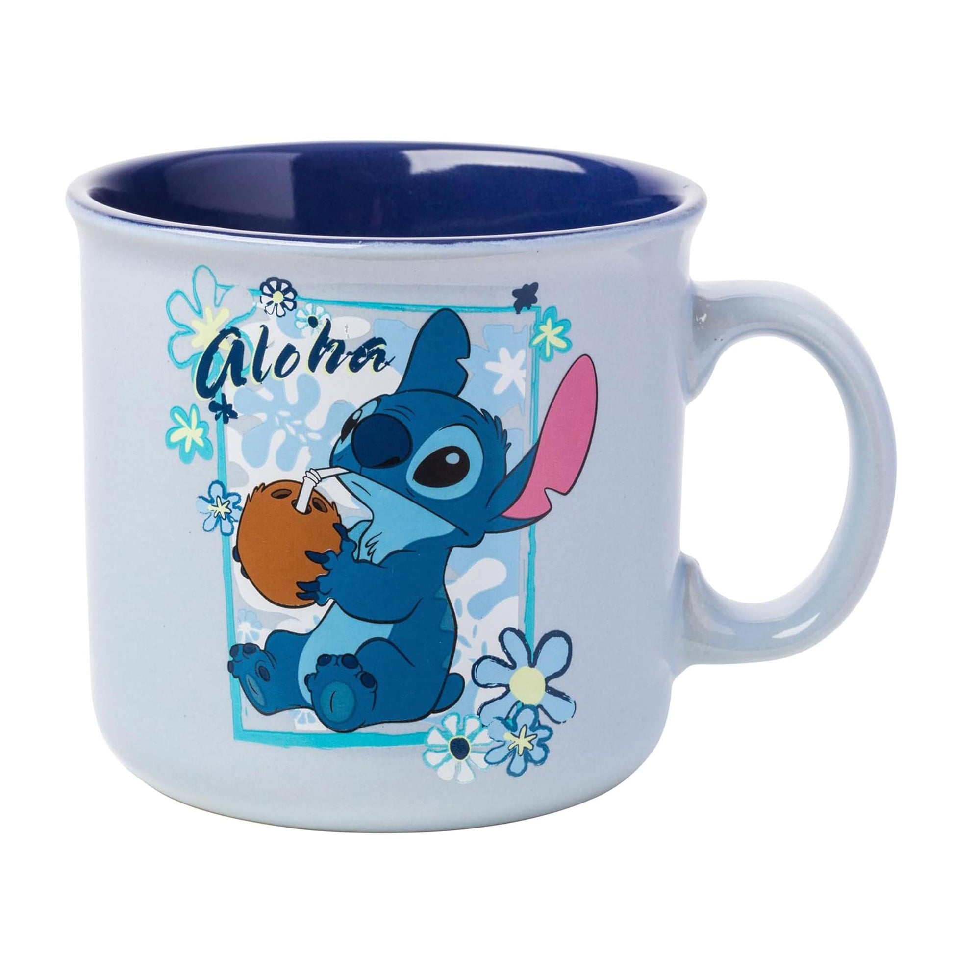 Disney Lilo & Stitch "Aloha" Ceramic Camper Mug | Holds 20 Ounces