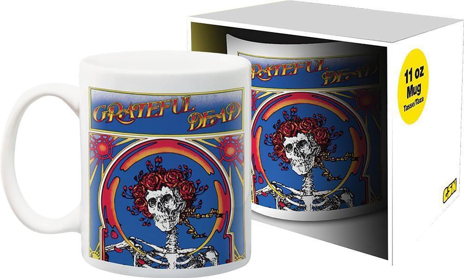 Grateful Dead Skeleton and Roses 11 Ounce Ceramic Mug