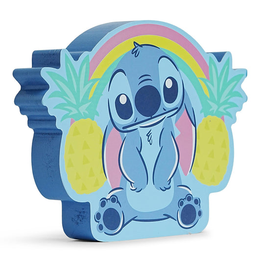 Disney Lilo & Stitch Pineapples Die-Cut Wooden Wall Art | 6 x 8 Inches