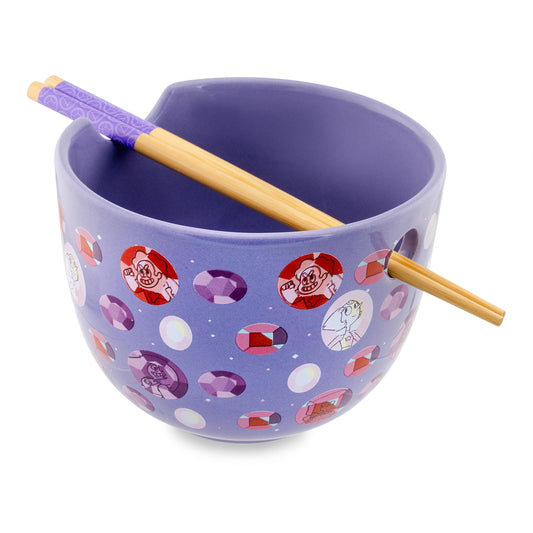 Steven Universe Crystal Gems 20-Ounce Ceramic Ramen Bowl and Chopstick Set