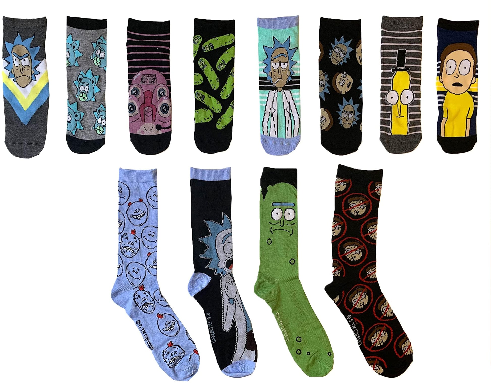 Rick and Morty Mens 12 Days of Socks in Advent Gift Box