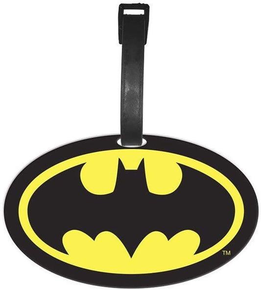 DC Comics Batman Logo Travel Luggage Tag With Suitcase ID Card Label