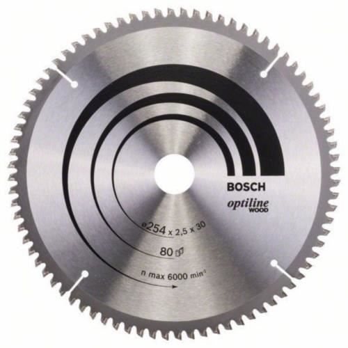 BOSCH PROFESSIONAL Carbide Circular Saw Blade 254 x 30 x 2.5mm (80 Teeth) - Wood