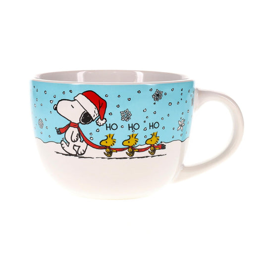 Peanuts Snoopy and Woodstock Holiday Ceramic Soup Mug | Holds 24 Ounces