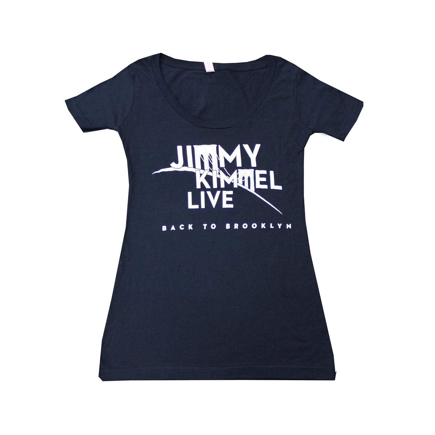 Jimmy Kimmel Live! Brooklyn Navy Blue Scoop Neck Tee Shirt | Adult Large