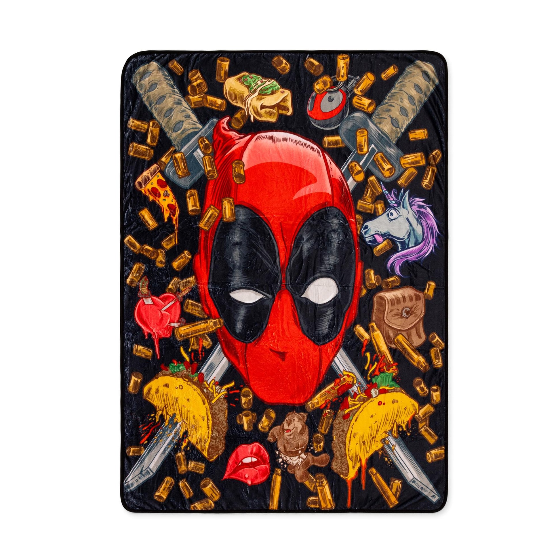 Marvel Deadpool Icons Fleece Throw Blanket | 45 x 60 Inches
