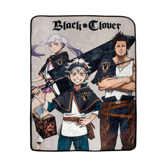 Black Clover Fleece Throw Blanket | 45 x 60 Inches