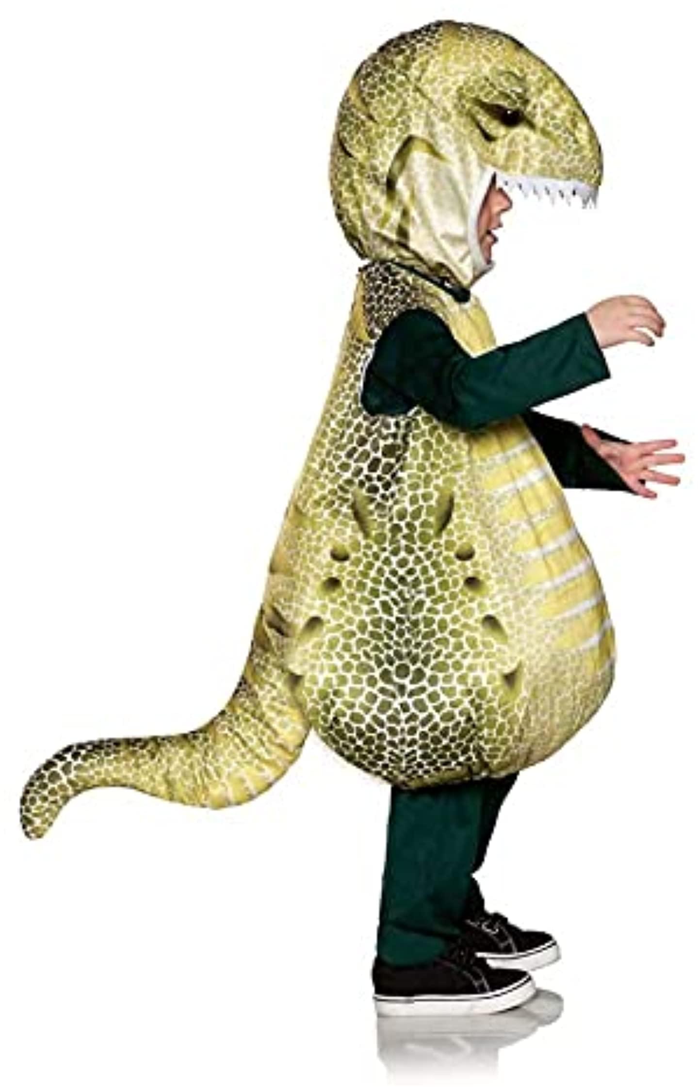 Dinosaur Green T-Rex Printed Belly Baby Costume | Medium
