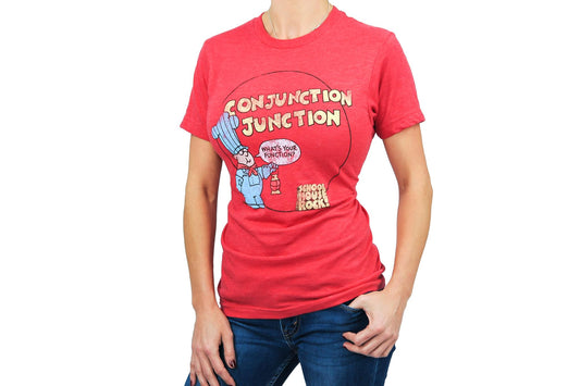 Schoolhouse Rock! “Conjunction Junction” Adult T-Shirt - Red S