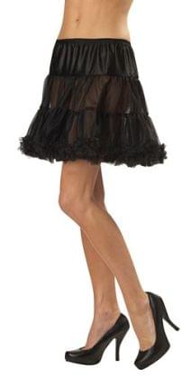 Ruffled Costume Pettiskirt Adult: Black Small/Medium