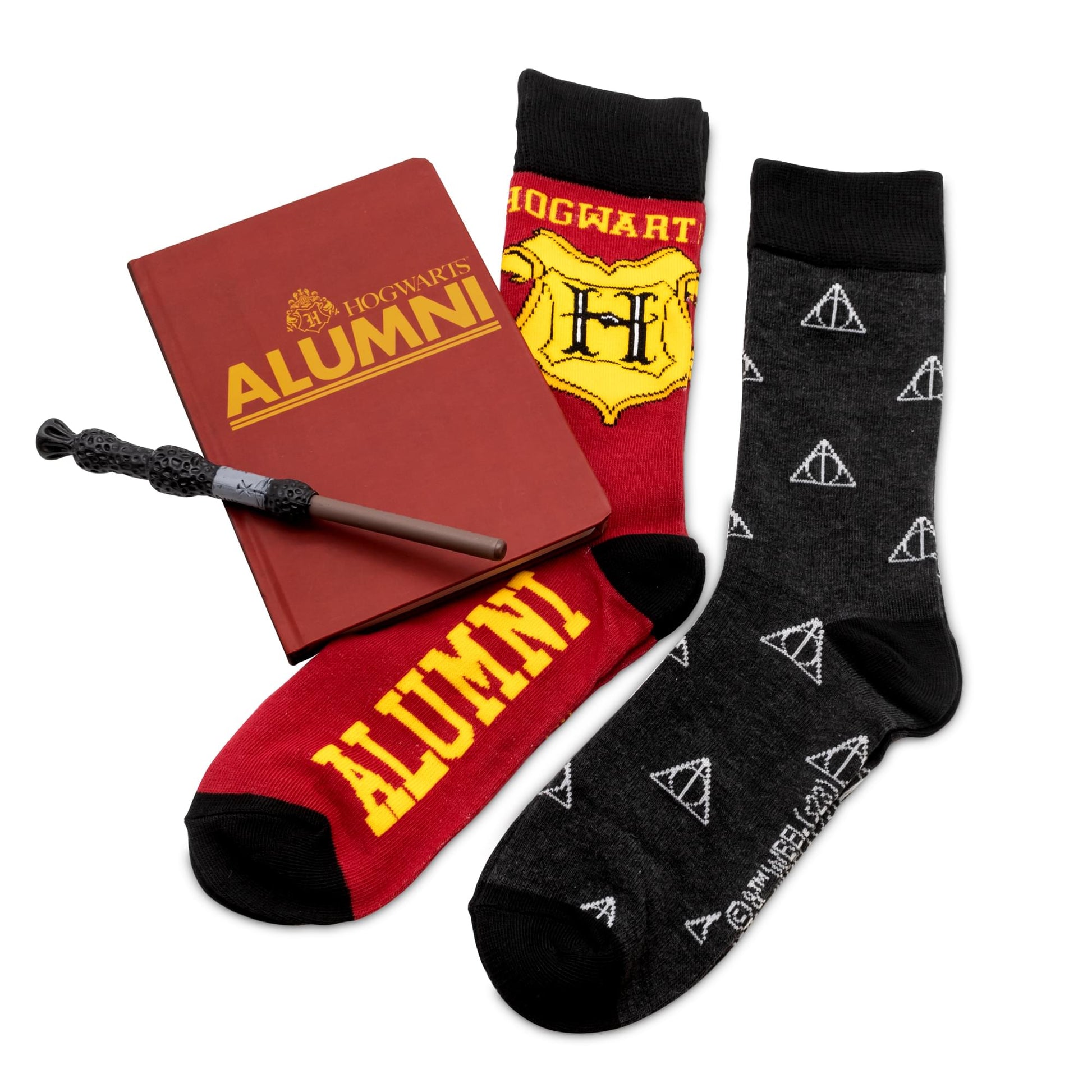 Harry Potter Hogwarts Alumni Journal and Sock Bundle