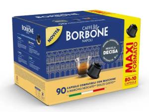 Borbone Capsule Comp.Dolce Gusto Miscela Decisa (Nera) 80+10pz