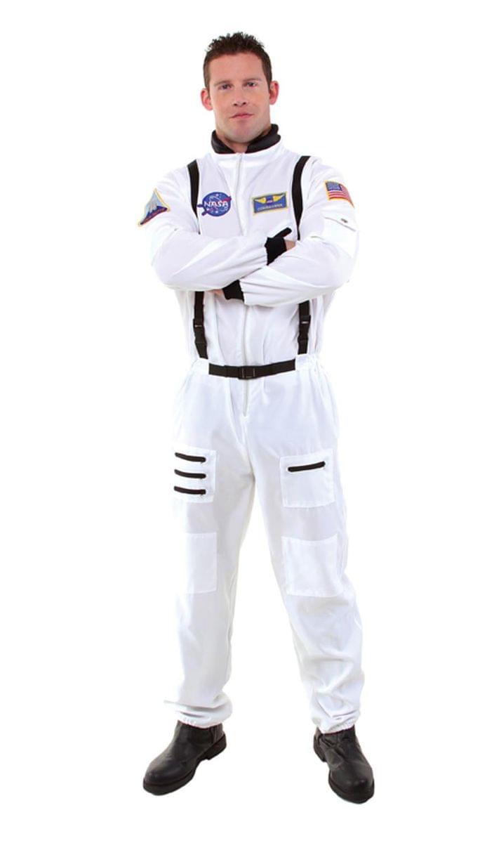 White Astronaut Uniform Jumpsuit Costume Teen Teen 14-16