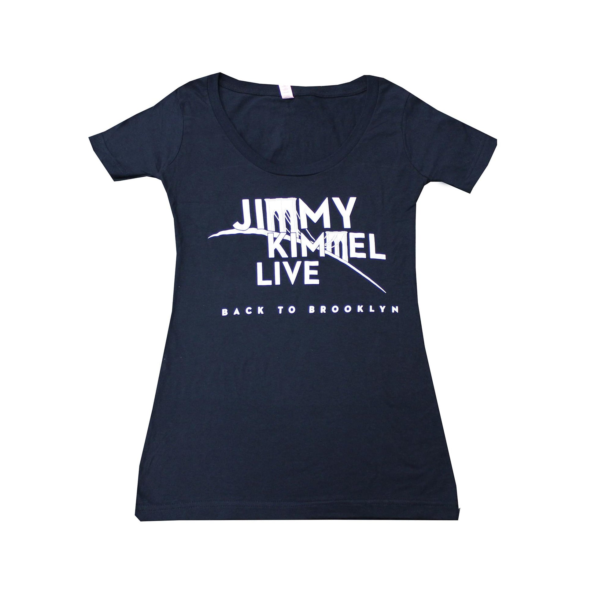 Jimmy Kimmel Live! Brooklyn Navy Blue Scoop Neck Tee Shirt | Adult 2X