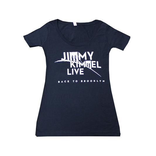 Jimmy Kimmel Live! Brooklyn Navy Blue Scoop Neck Tee Shirt | Adult 2X