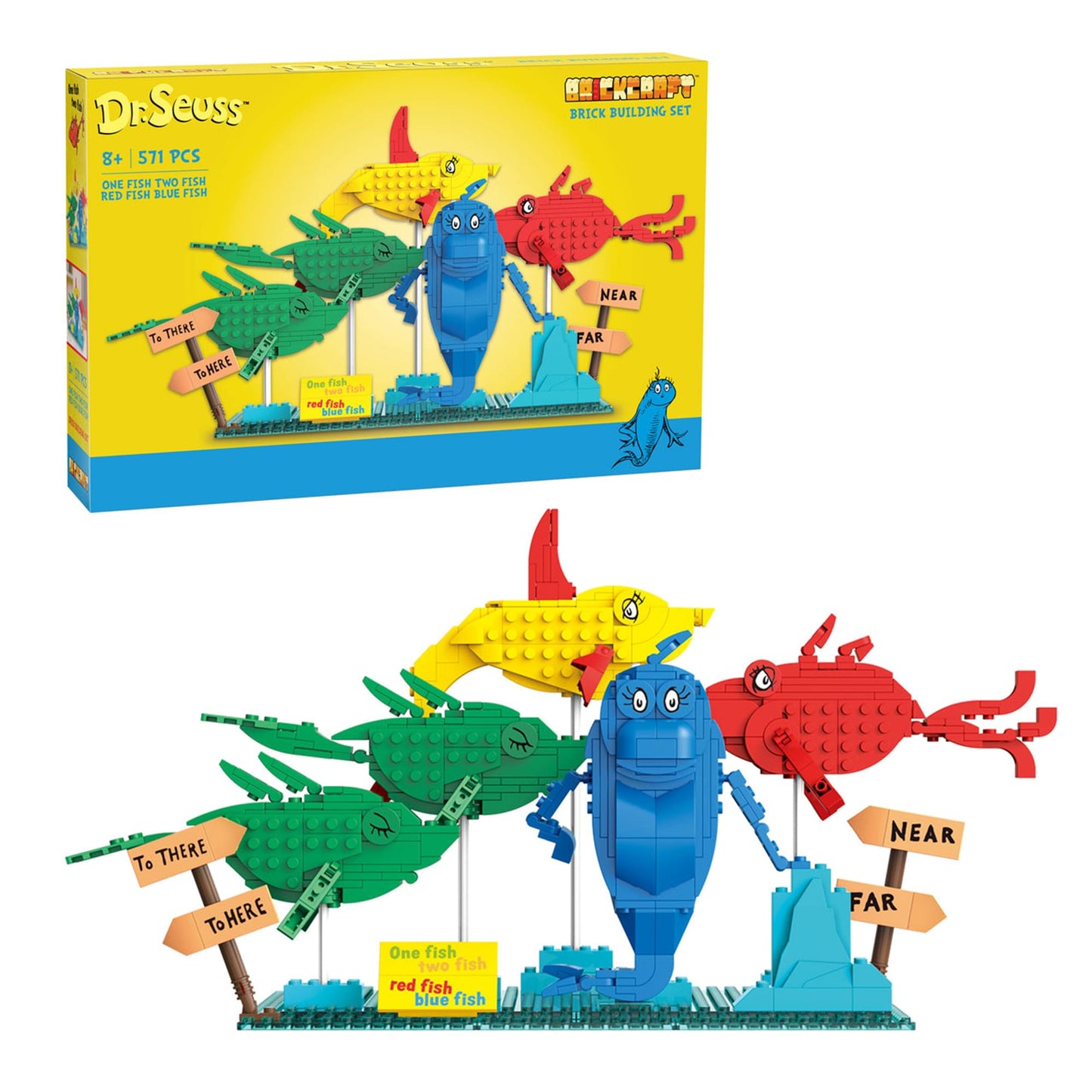 Dr. Seuss One Fish Two Fish 571 Piece Building Set