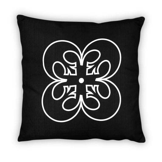 Star Wars Black Throw Pillow | White Rebel Insignia Pattern | 18 x 18 Inches