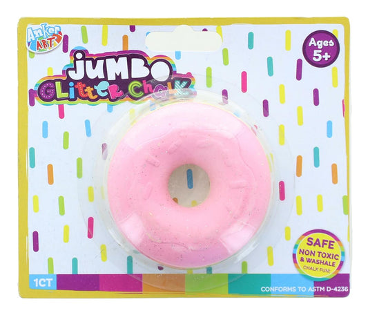 Jumbo Shaped Glitter Sidewalk Chalk | Donut