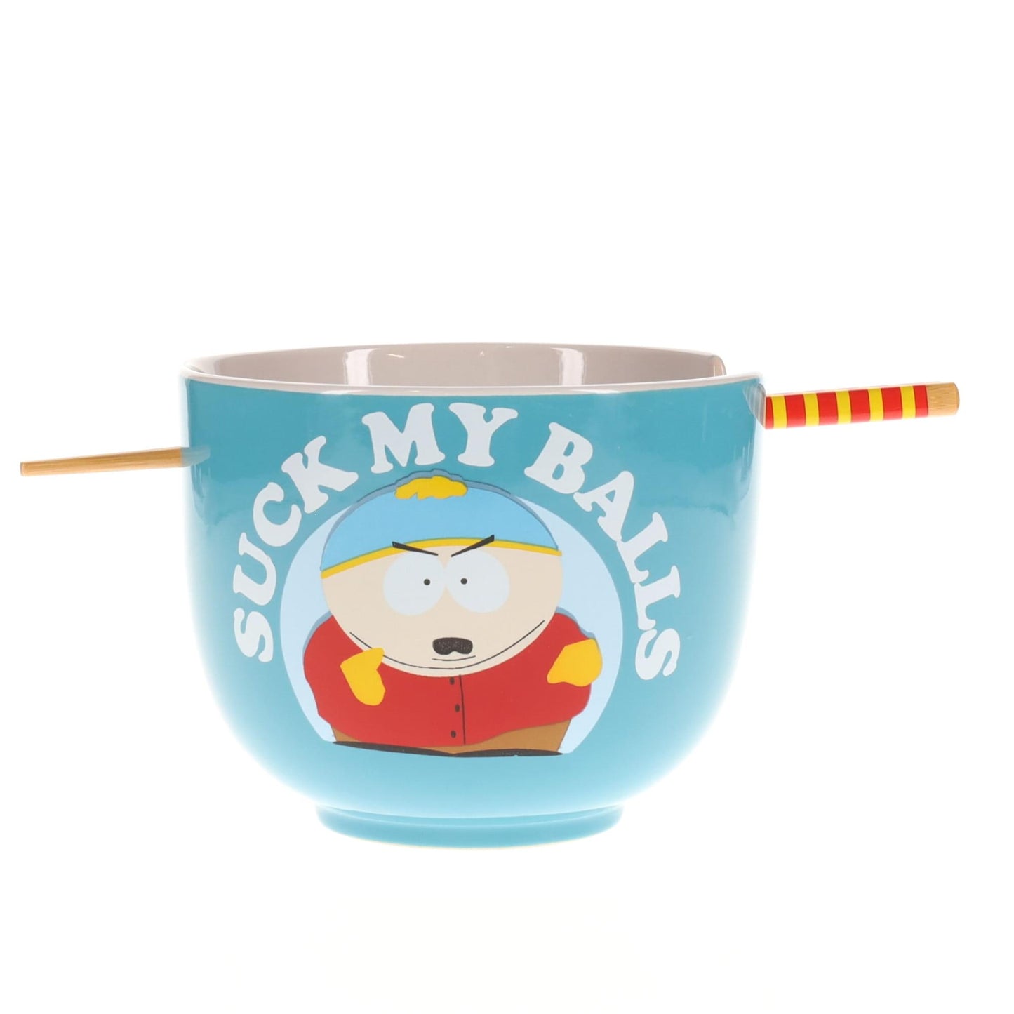 South Park Eric Cartman "Suck My Balls" 20-Ounce Ramen Bowl and Chopstick Set