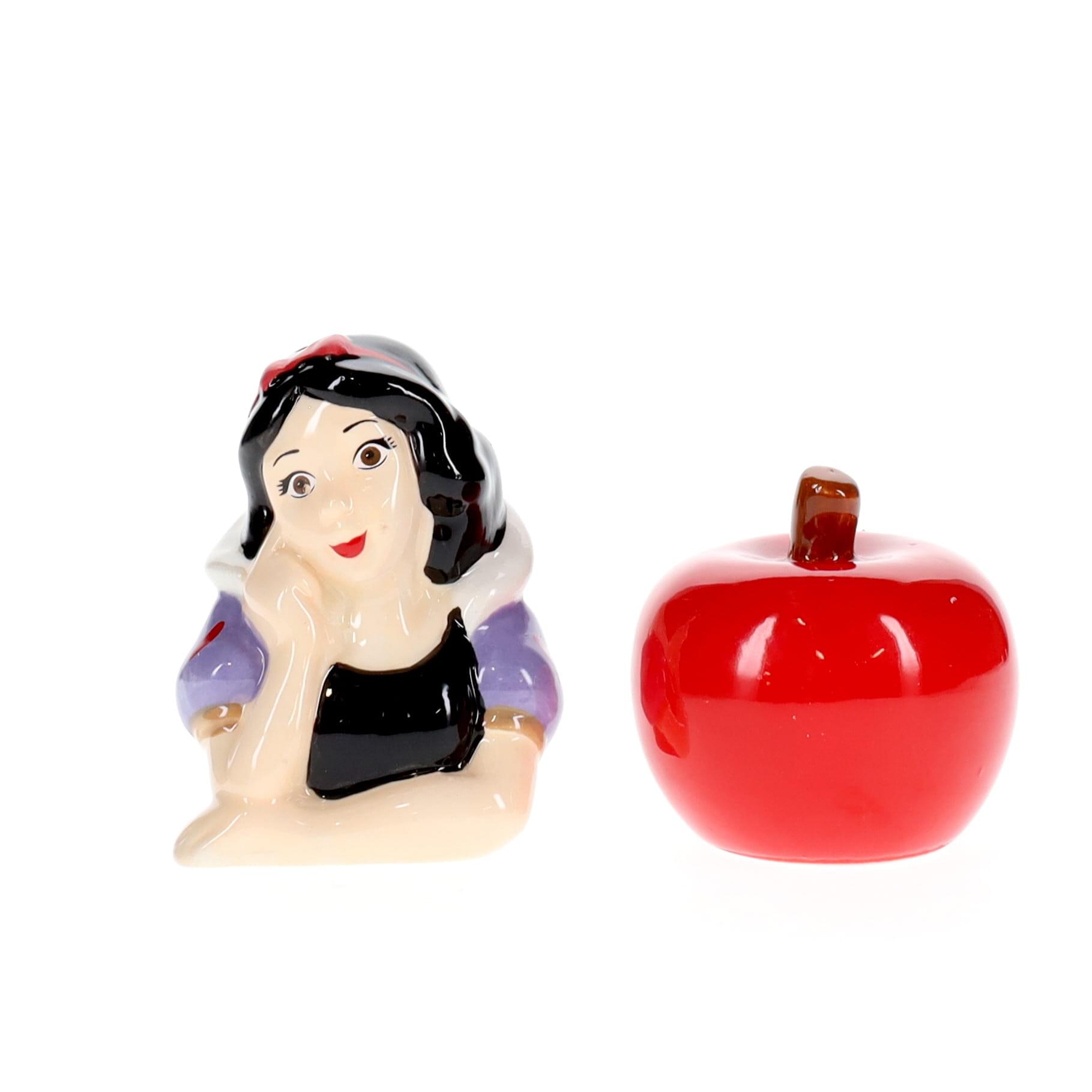 Disney Snow White and Apple Ceramic Salt and Pepper Shaker Set
